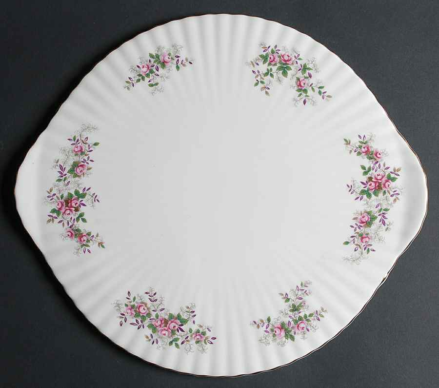 Lavender Rose Square Handled Cake Plate by Royal Albert-1