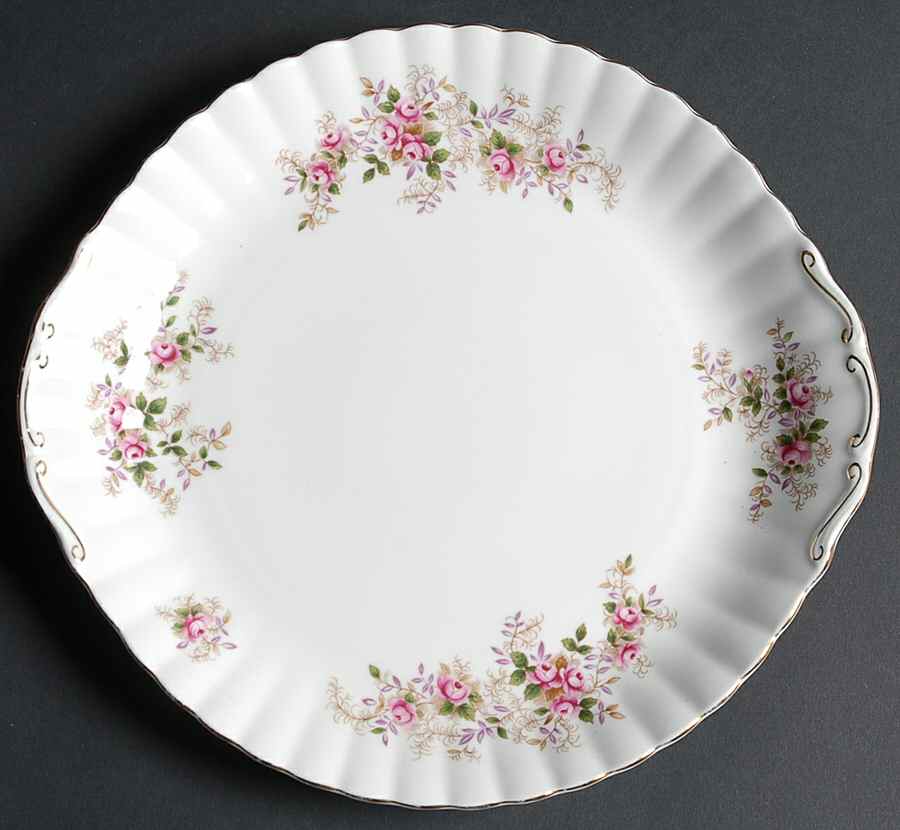 Lavender Rose Handled Cake Plate by Royal Albert-1