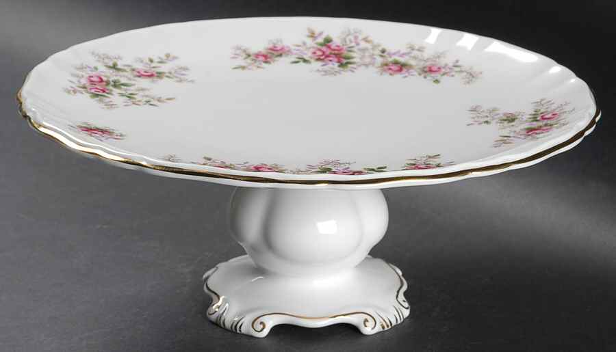 Lavender Rose 9" Diameter Pedestal Cake Stand by Royal Albert-1