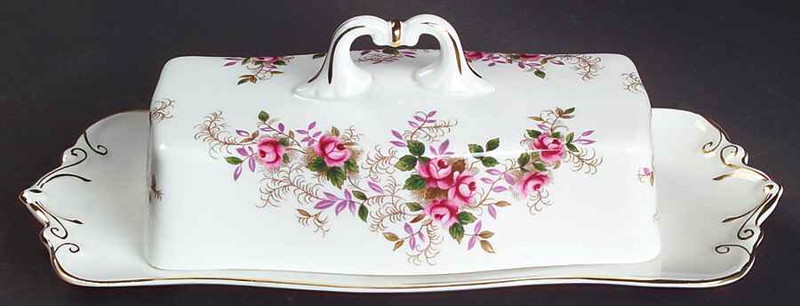 Lavender Rose 1/4 Lb Covered Butter by Royal Albert-1