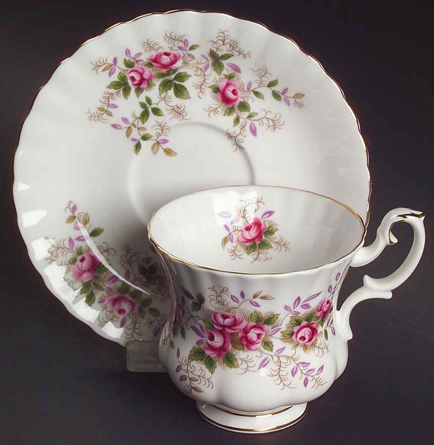 Lavender Rose Footed Demitasse Cup & Saucer Set by Royal Albert-1
