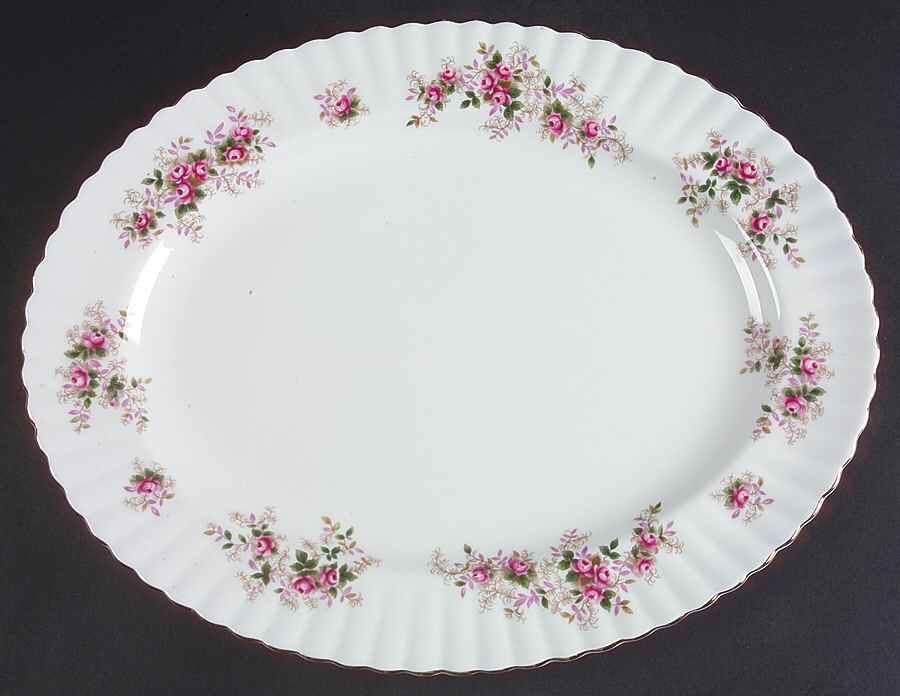 Lavender Rose 15" Oval Serving Platter by Royal Albert-1