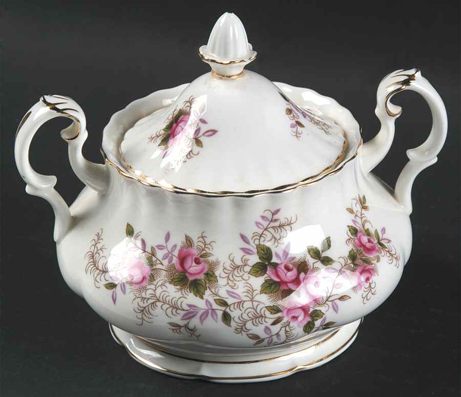Lavender Rose Sugar Bowl & Lid by Royal Albert-1