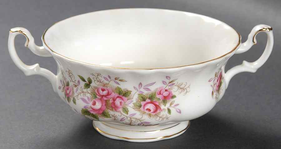 Lavender Rose Footed Cream Soup Bowl by Royal Albert-1