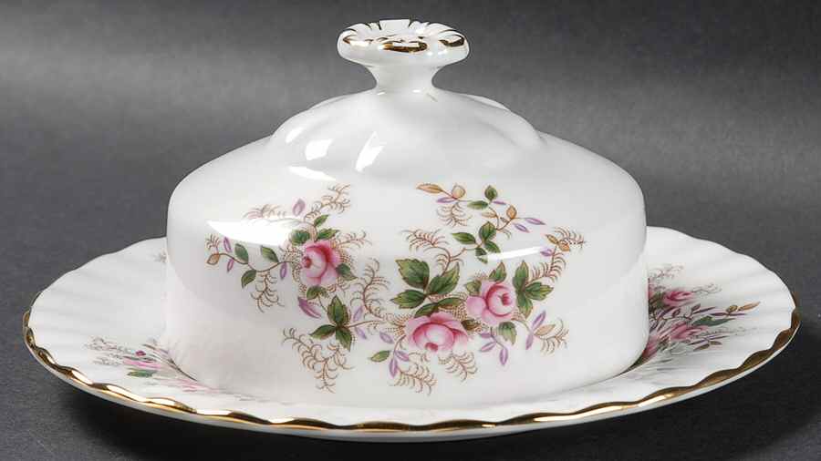 Lavender Rose Round Covered Butter by Royal Albert-1