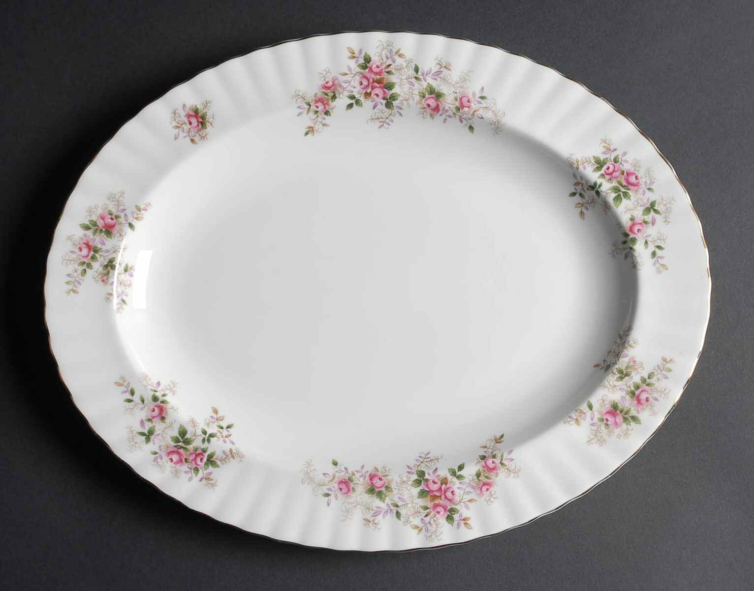 Lavender Rose 13" Oval Serving Platter by Royal Albert-1