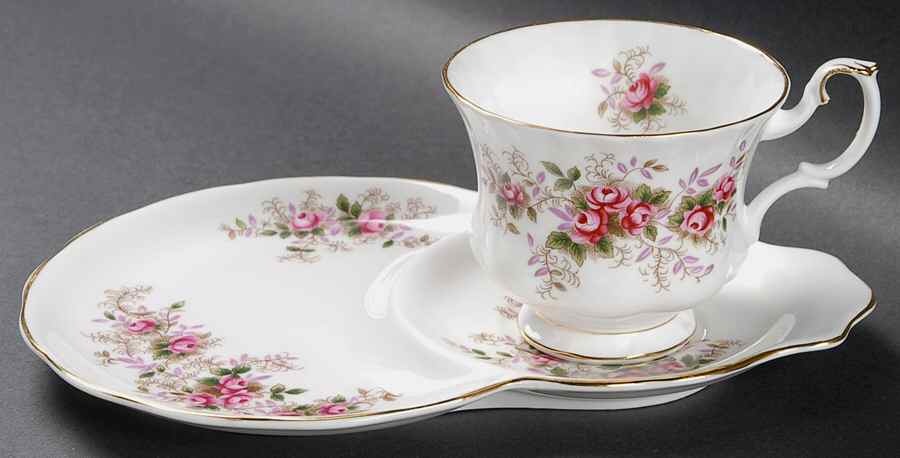Lavender Rose Dessert Plate & Cup Set by Royal Albert-1