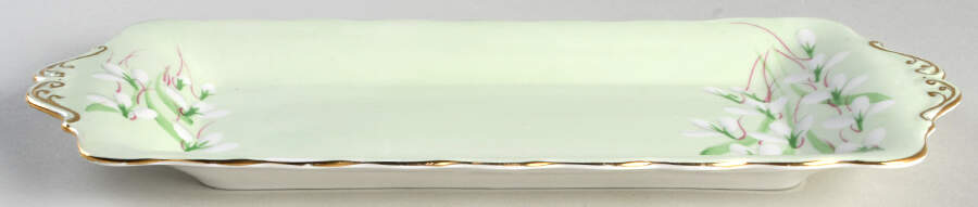 Laurentian Snowdrop Pale Green Tray for Creamer & Sugar with Lid by Royal Albert-1