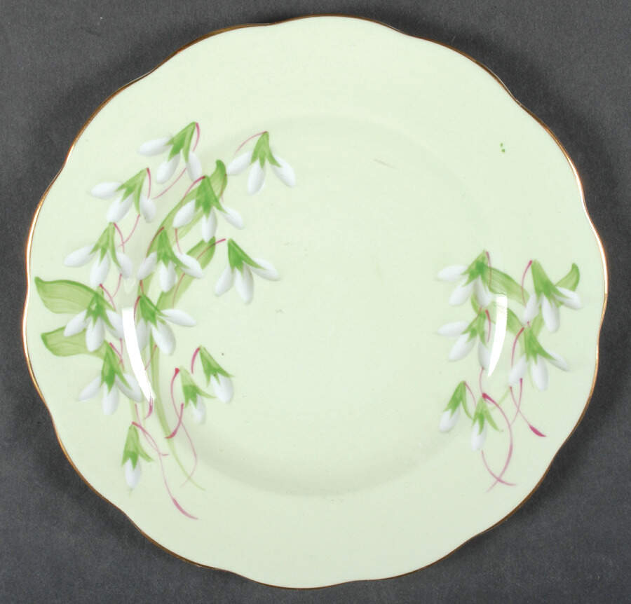 Laurentian Snowdrop Pale Green Salad Plate by Royal Albert-1