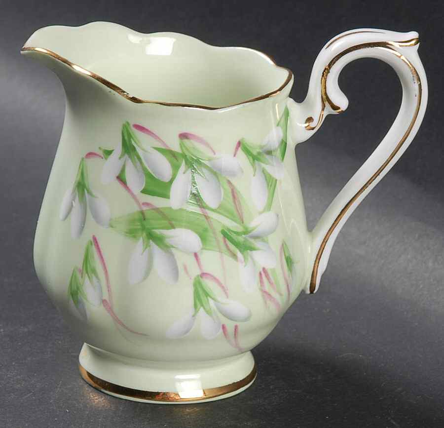 Laurentian Snowdrop Pale Green Mini Creamer by Royal Albert-1