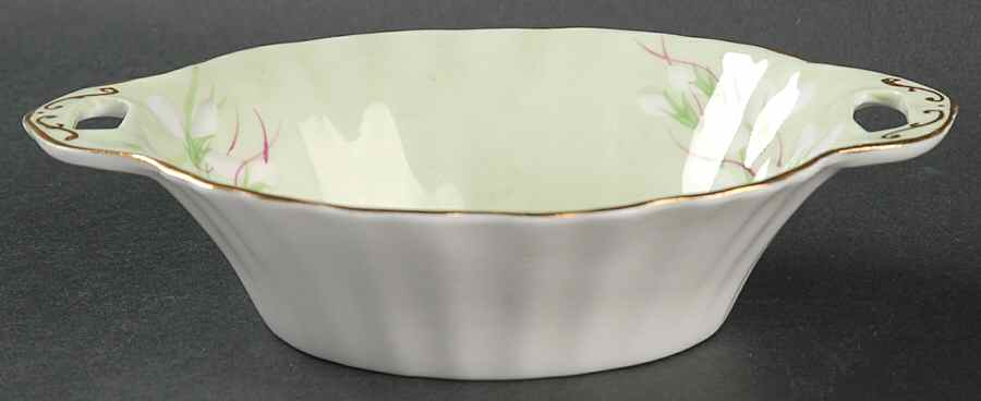 Laurentian Snowdrop Pale Green 6" Oval Sweet Meat Dish by Royal Albert-1