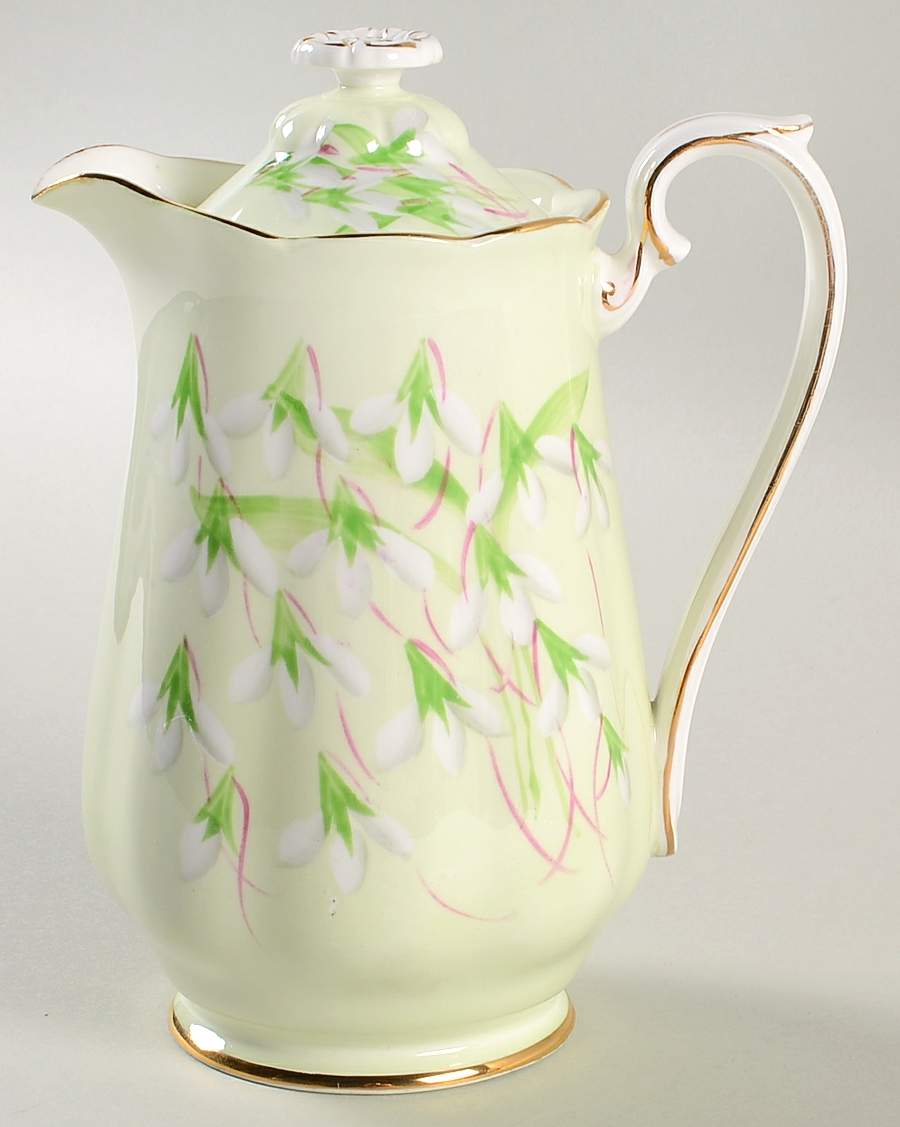 Laurentian Snowdrop Pale Green Hot Water Jug & Lid by Royal Albert-1