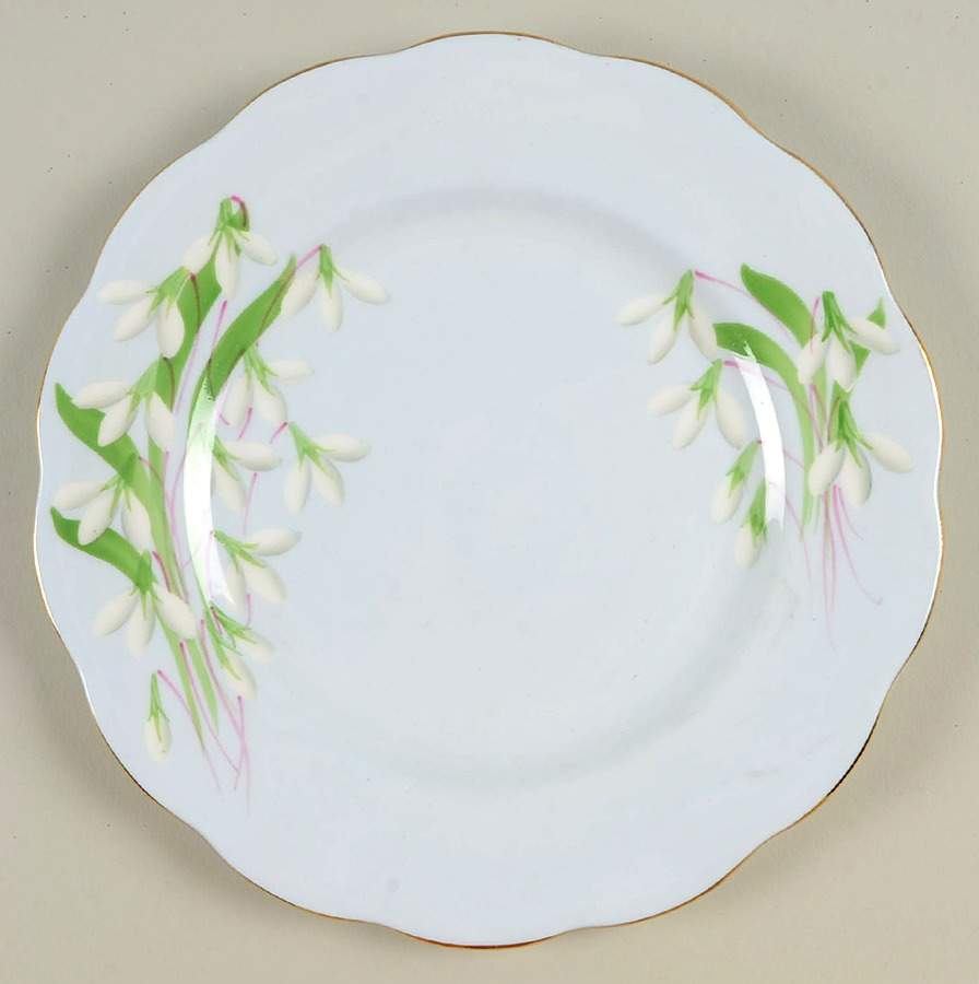 Laurentian Snowdrop Pale Blue Salad Plate by Royal Albert-1