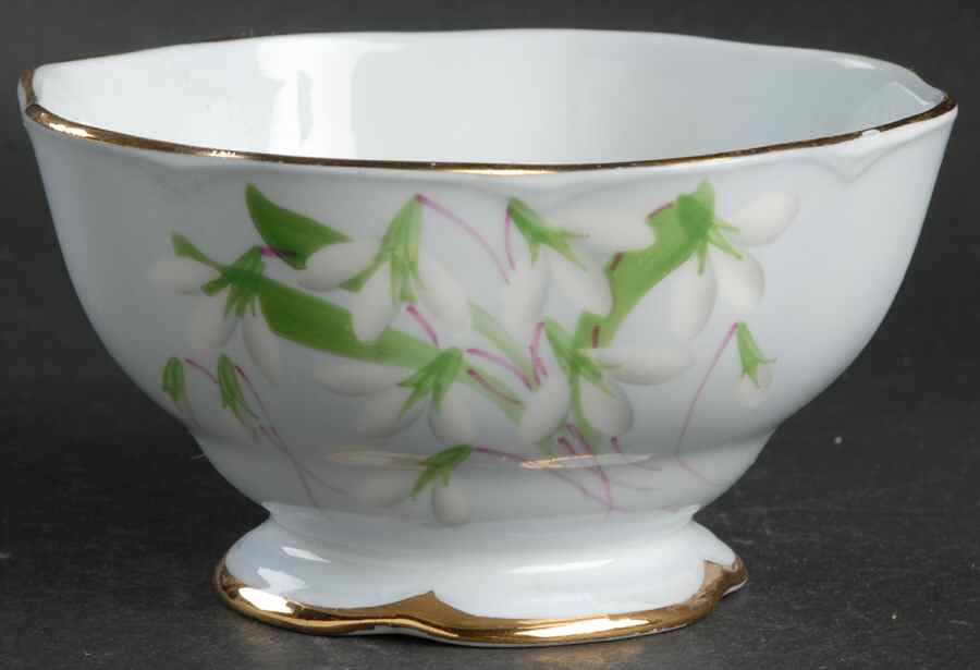 Laurentian Snowdrop Pale Blue Open Sugar Bowl by Royal Albert-1