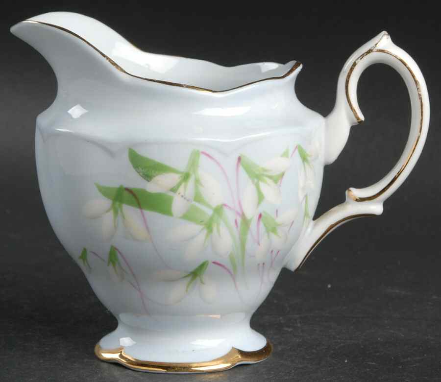 Laurentian Snowdrop Pale Blue Creamer by Royal Albert-1