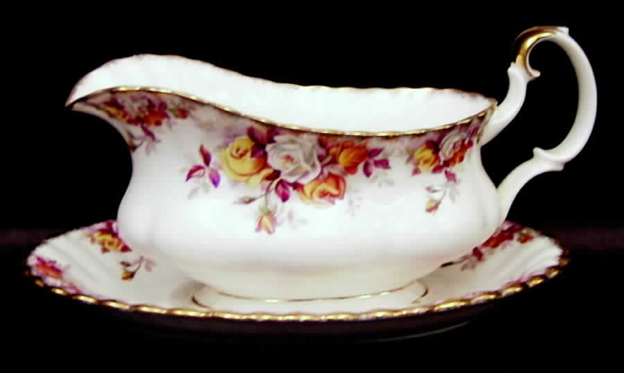 Lenora Gravy Boat & Underplate by Royal Albert-1