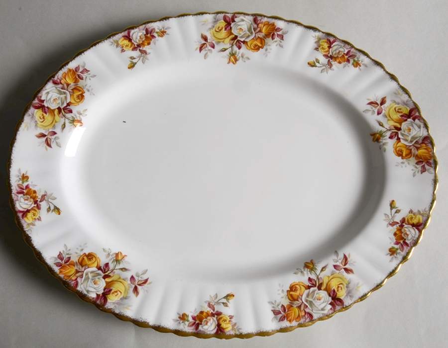 Lenora 13" Oval Serving Platter by Royal Albert-1