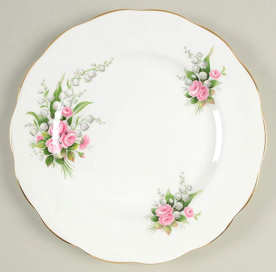 Lily of The Valley Salad Plate by Royal Albert-1