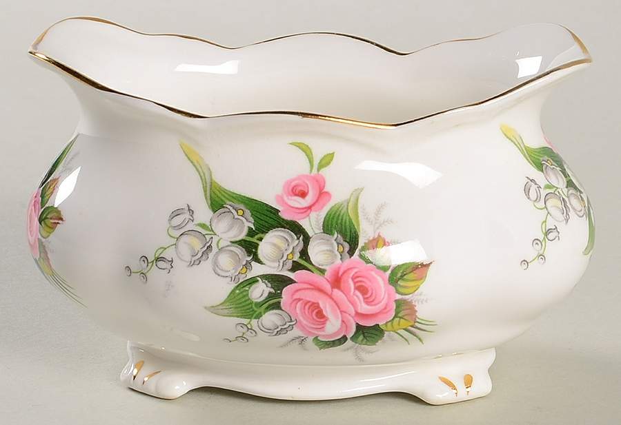 Lily of The Valley Mini Open Sugar Bowl by Royal Albert-1