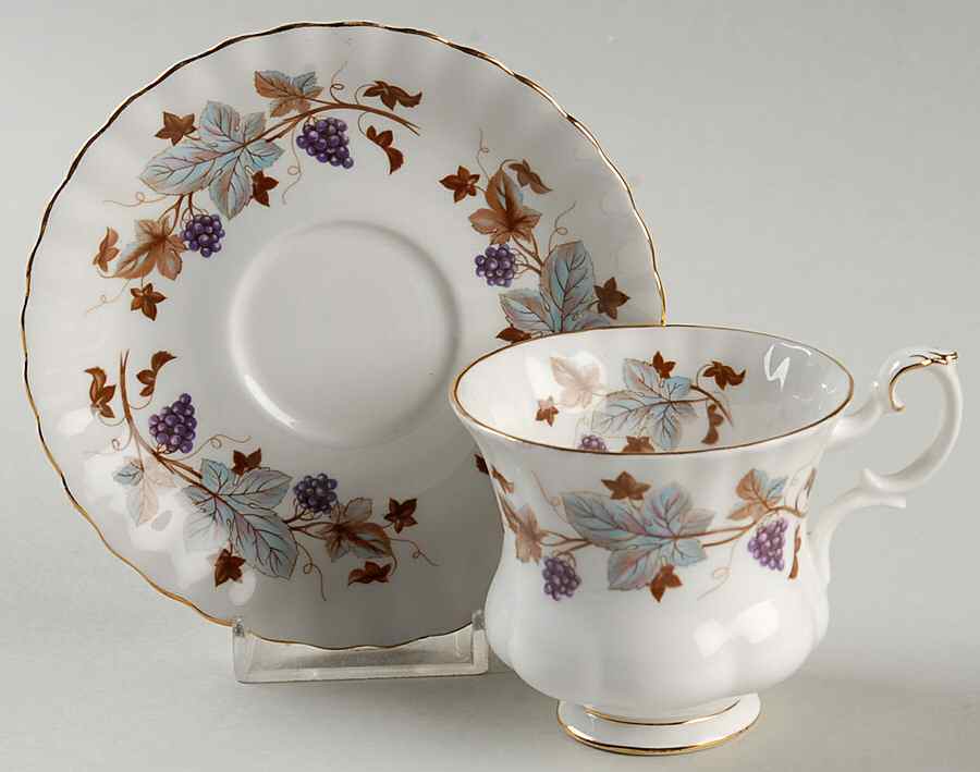 Lorraine Footed Demitasse Cup & Saucer Set by Royal Albert-1