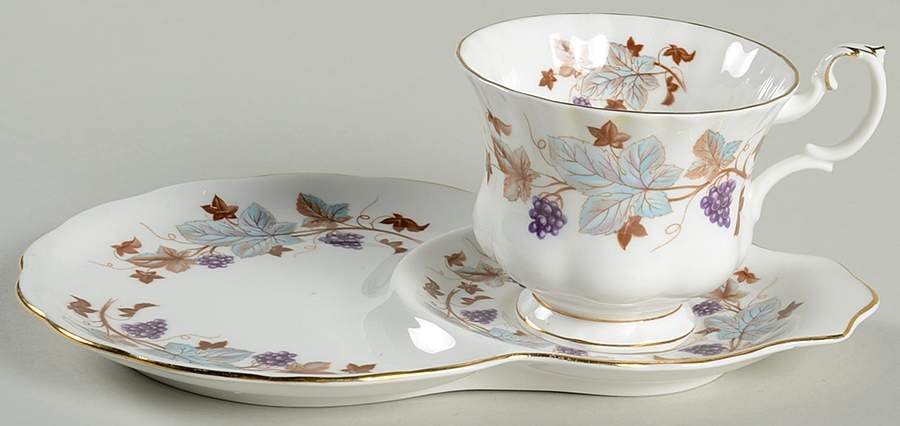 Lorraine Dessert Plate & Cup Set by Royal Albert-1