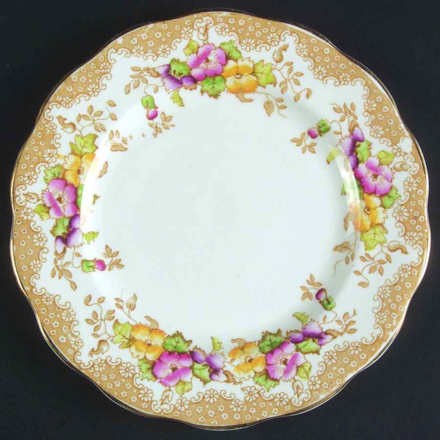 Lovelace Brown Salad Plate by Royal Albert-1
