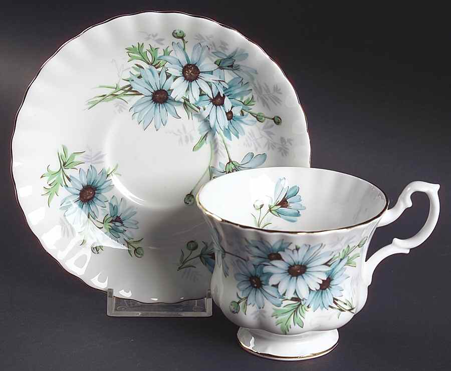 Marguerite (Montrose Shape) Footed Cup & Saucer Set by Royal Albert-1