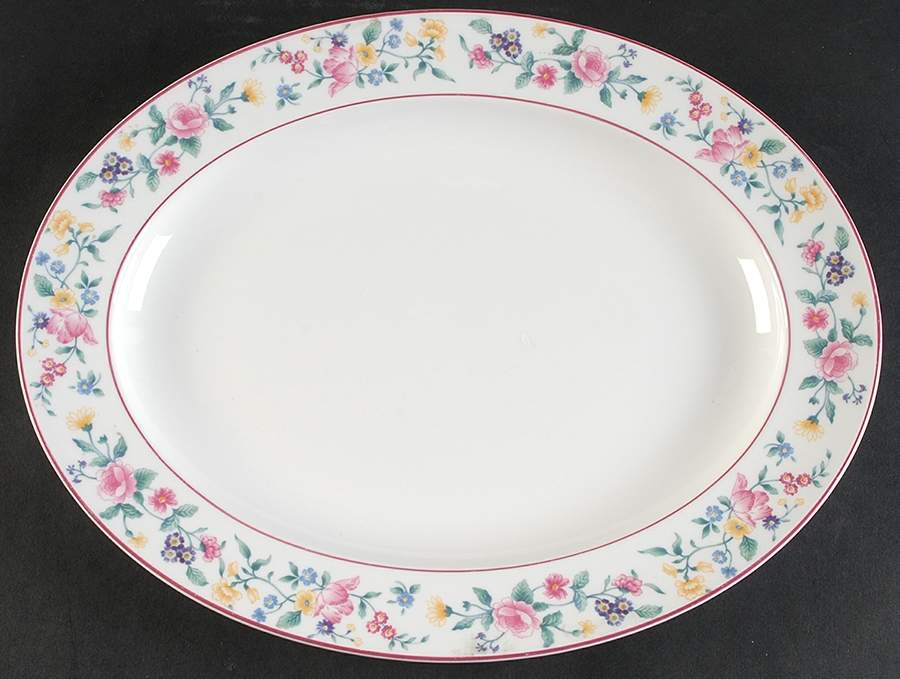Marguerite 13" Oval Serving Platter by Royal Albert-1