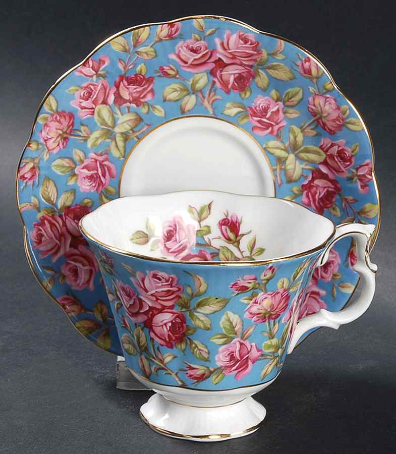 Merrie England Series Footed Cup & Saucer Set by Royal Albert-1