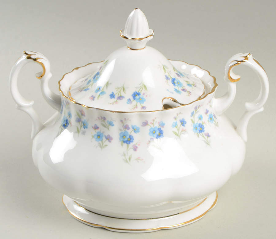 Memory Lane Sugar Bowl & Lid by Royal Albert-1