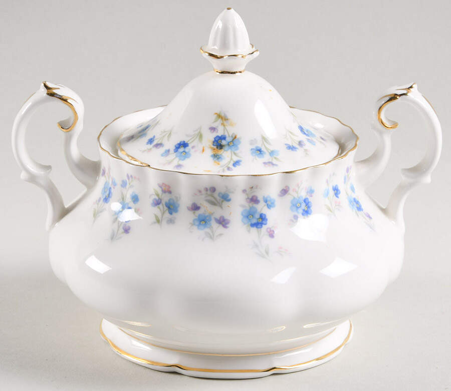 Memory Lane Sugar Bowl & Lid by Royal Albert-1