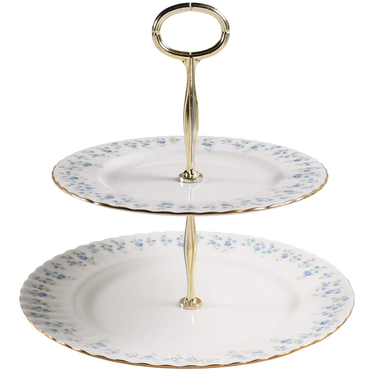 Memory Lane 6 5/8"-10"  2 Tiered Serving Tray (Dp, Sp) HC by Royal Albert-1