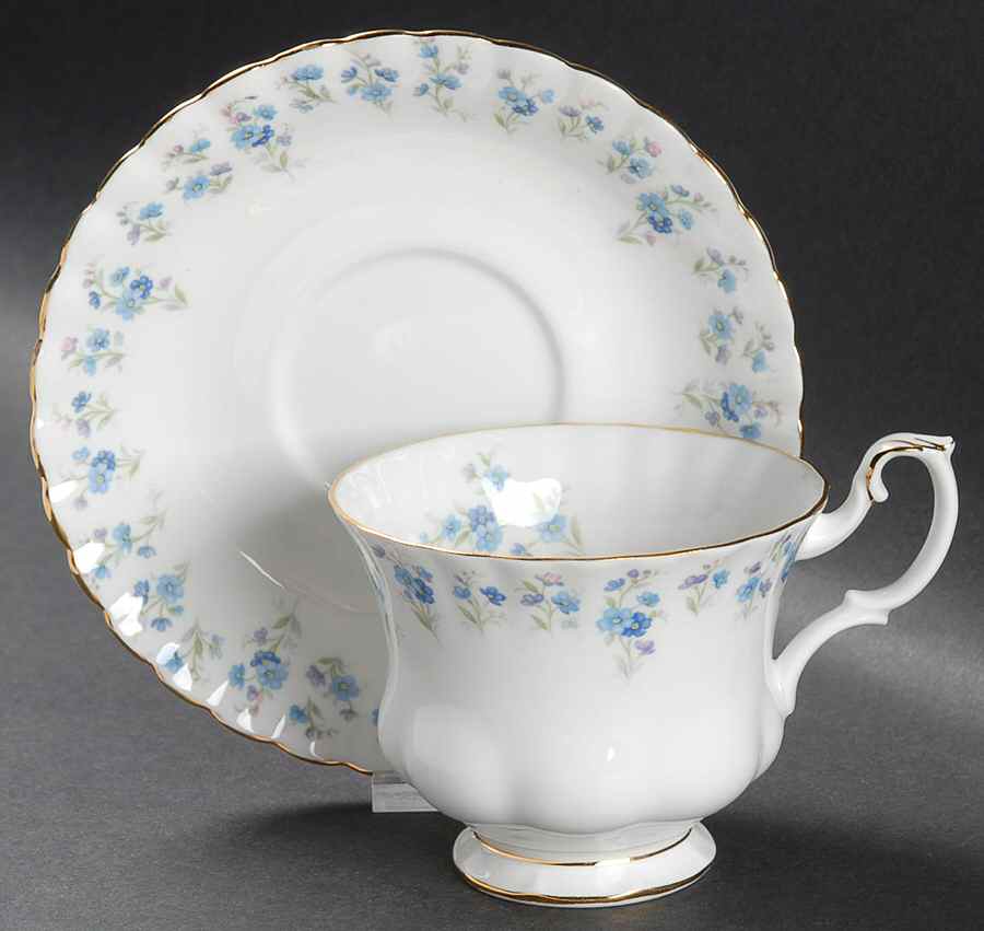 Memory Lane Footed Cup & Saucer Set by Royal Albert-1