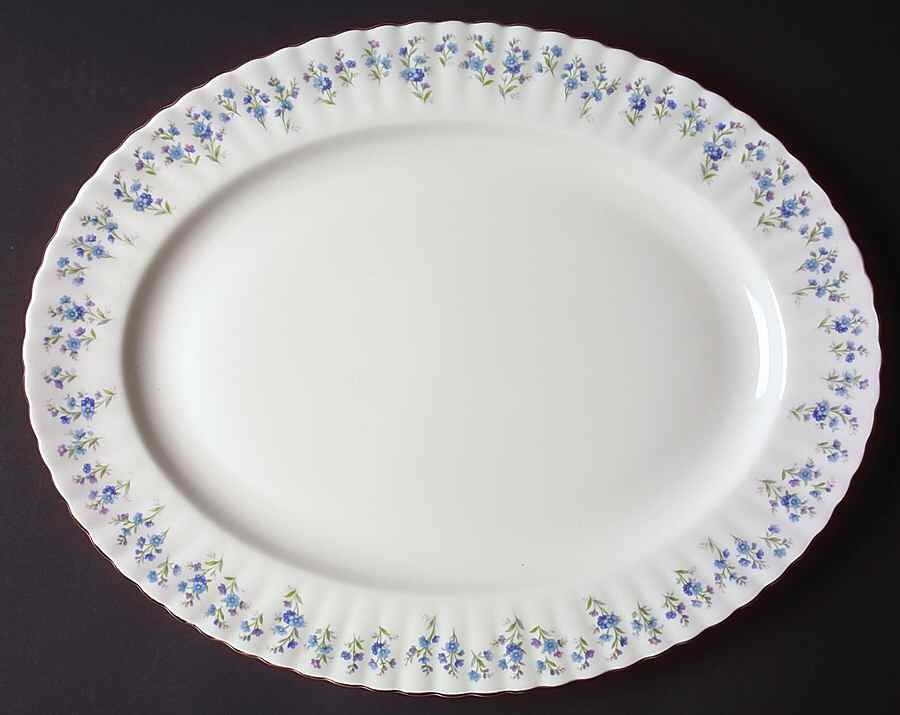 Memory Lane 15" Oval Serving Platter by Royal Albert-1