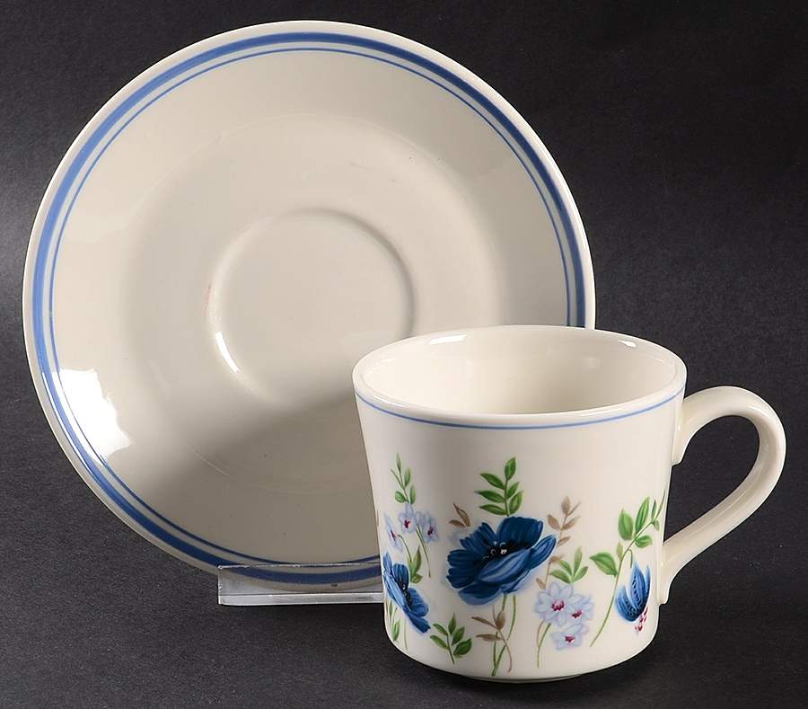 Meadow Song Flat Cup & Saucer Set by Royal Albert-1
