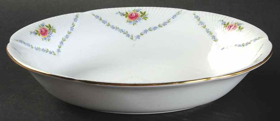 Minuet (Pink & Blue) 9" Oval Vegetable Bowl by Royal Albert-1