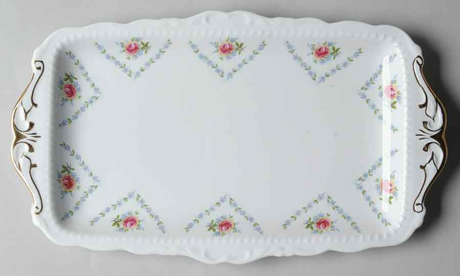 Minuet (Pink & Blue) Large Sandwich Tray by Royal Albert-1