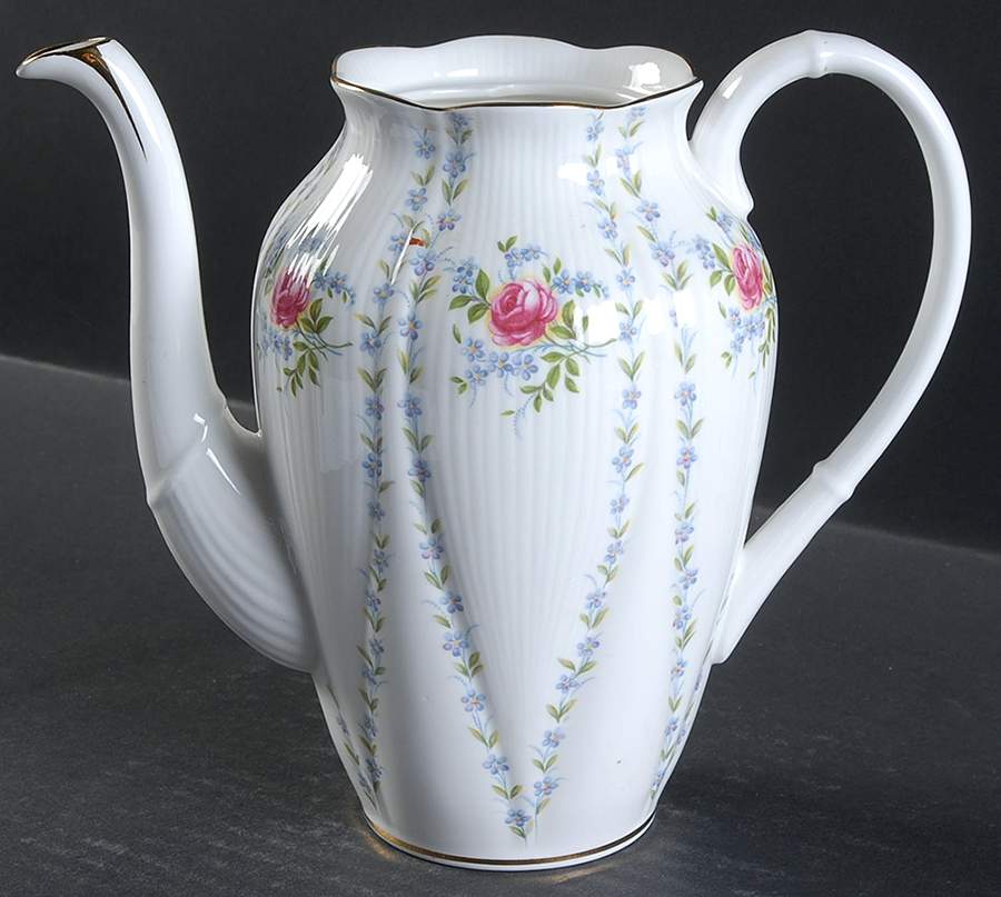 Minuet (Pink & Blue) Coffee Pot No Lid by Royal Albert-1