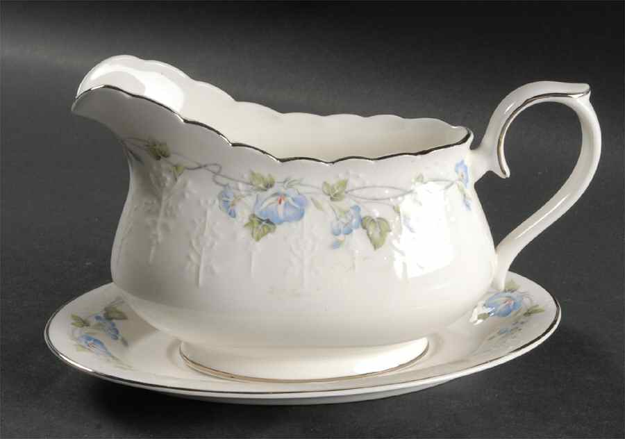 Morning Flower Gravy Boat & Underplate by Royal Albert-1