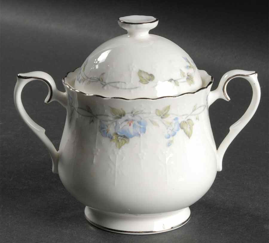 Morning Flower Sugar Bowl & Lid by Royal Albert-1