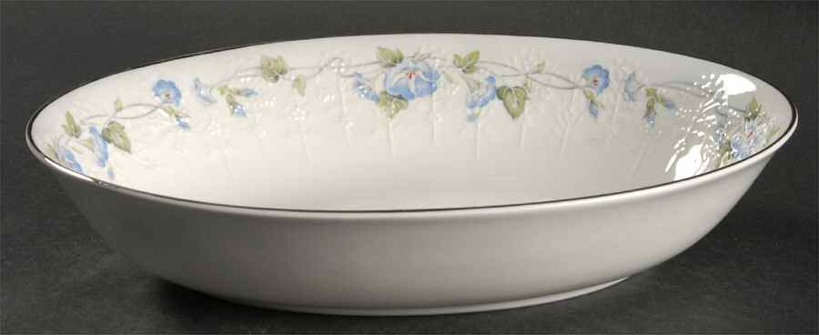 Morning Flower 10" Oval Vegetable Bowl by Royal Albert-1