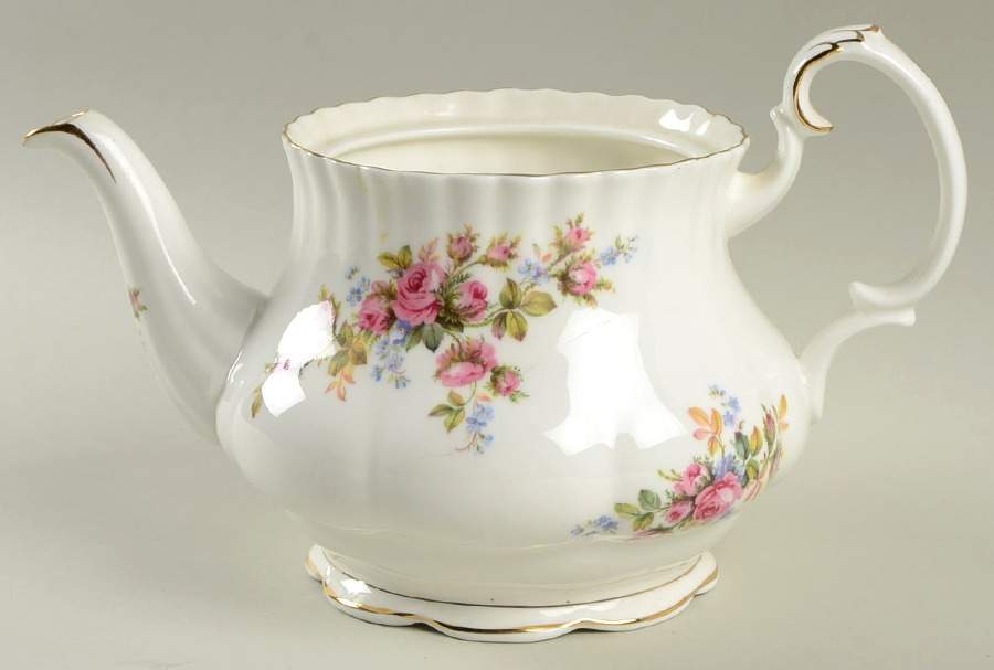 Moss Rose (Montrose Shape) Teapot No Lid by Royal Albert-1
