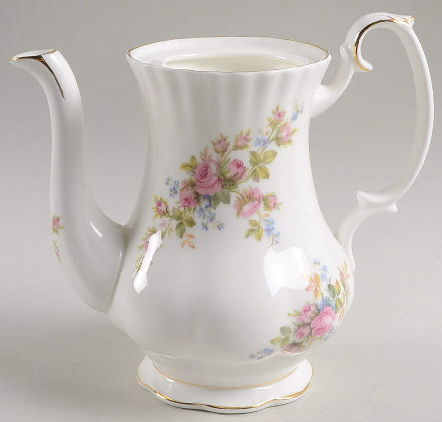 Moss Rose (Montrose Shape) Small Coffee Pot No Lid by Royal Albert-1