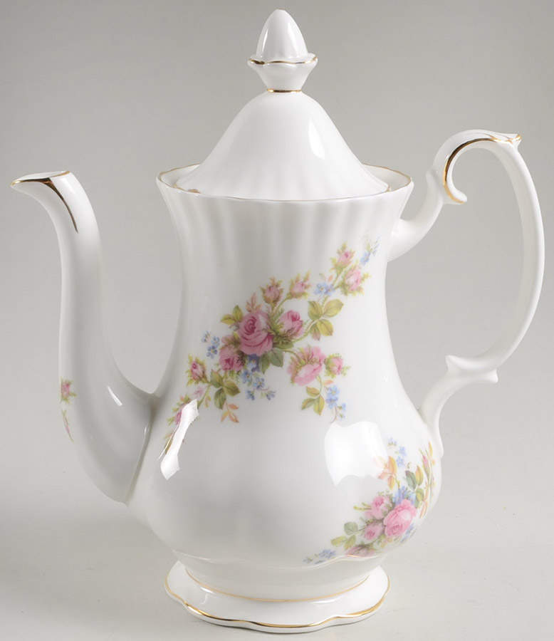Moss Rose (Montrose Shape) Small Coffee Pot & Lid by Royal Albert-1
