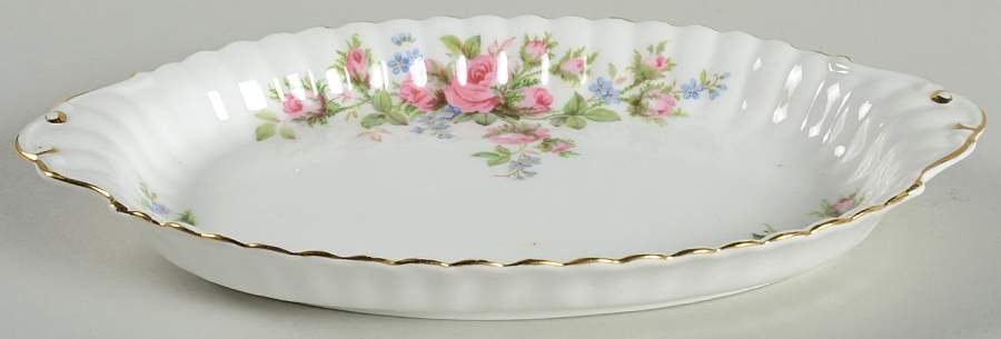 Moss Rose (Montrose Shape) Tray for Mini Creamer & Open Sugar by Royal Albert-1
