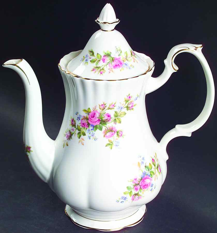 Moss Rose (Montrose Shape) Coffee Pot & Lid by Royal Albert-1