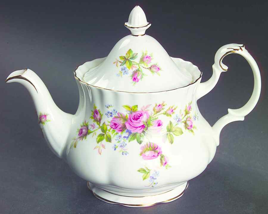 Moss Rose (Montrose Shape) Mini Teapot & Lid by Royal Albert-1