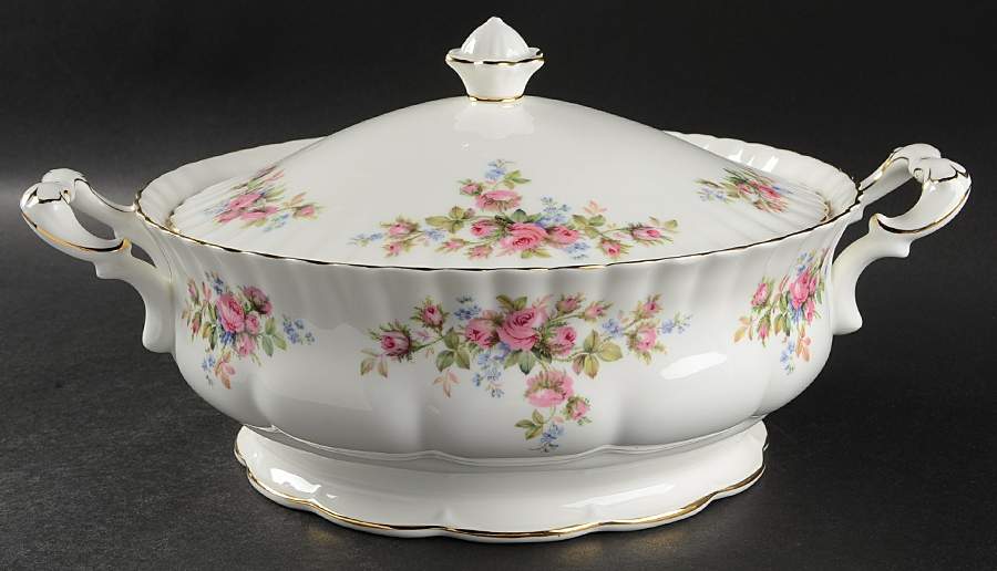 Moss Rose (Montrose Shape) Tureen & Lid by Royal Albert-1