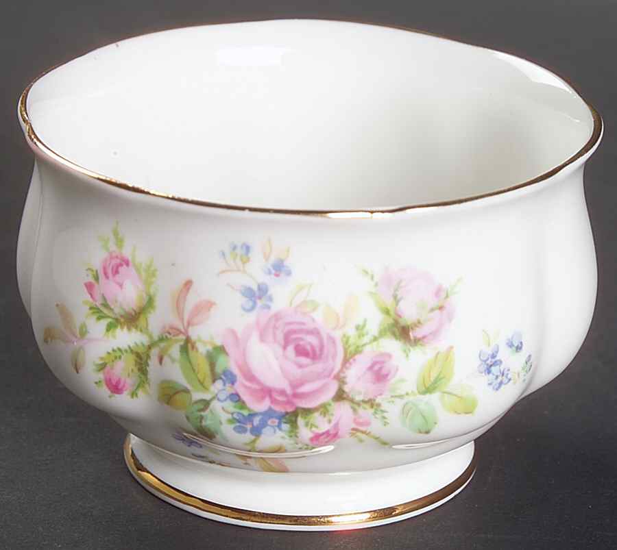 Moss Rose (Montrose Shape) Mini Open Sugar Bowl by Royal Albert-1