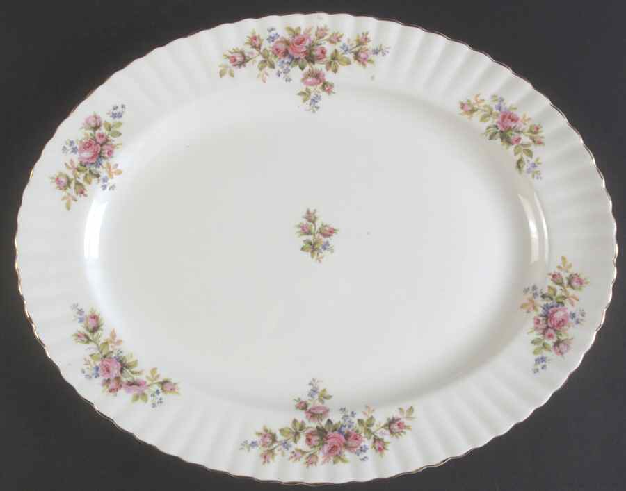 Moss Rose (Montrose Shape) 15" Oval Serving Platter by Royal Albert-1